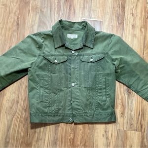 Gustin Waxed Trucker Jacket Olive Medium